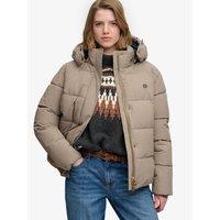 Superdry Superdry Premium Hood Puffer Jacket - Brown