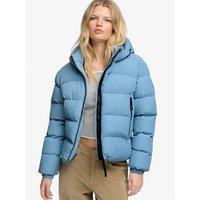 Superdry Superdry Hooded Sports Puffer Jacket - Blue