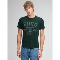 Superdry Mens Gothic Varsity Graphic T-Shirt - Green