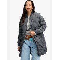 Superdry Womens Long Onion Quilt Longline Padded Jacket - Black