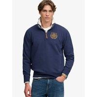 Superdry Mens Gothic Varsity Half Zip Regular Fit Sweatshirt - Navy