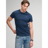 Superdry Mens Essential Slim Fit Logo Emb T-Shirt - Blue