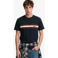 Superdry Mens Outdoor Stripe Logo Relaxed T-Shirt - Black
