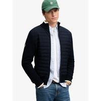 Superdry Mens Straight Baffle Hybrid Jacket - Navy