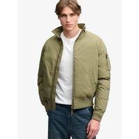 Superdry Mens Ma1 Water-Repellent Relaxed Fit Bomber Jacket - Green