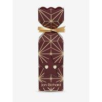 Jon Richard Burgundy Xmas Cracker - Gold Bezel Heart Stud Earrings