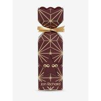 Jon Richard Burgundy Xmas Cracker - Gold Infinity Stud Earrings