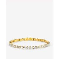 Jon Richard Womens 4Mm Tennis Gold Plated Bracelet - Gold