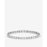 Jon Richard Womens 4Mm Tennis Silver Plated Bracelet - Gold