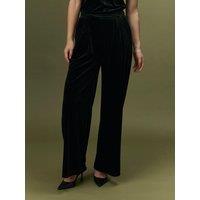 Ghost Womens Lyanna Wide Leg Pleated Trousers - Black