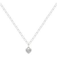 Radley Womens Heart Padlock Paperclip Chain Charm Necklace - Silver