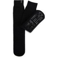Totes Mens Toasties Thermal Brushed Slipper Socks - Black