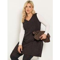 Yours Curve Cord Pinafore Dress