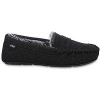 Totes Mens Soft Herringbone Memory Foam Moccasin Slippers - Grey