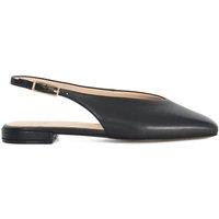 Dune London Womens Heartbeat Buckle Slingback Square Toe Ballet Pumps - Black