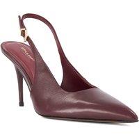 Dune London Womens Cai Leather Slingback Court Shoes - Burgundy