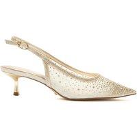 Dune London Womens Wide Fit Cirelle Sparkly Pointed Toe Slingbacks - Gold