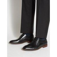 Dune London Mens Stenton Sleek Derby Lace-Up Polished Formal Shoes - Black