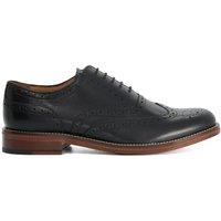 Dune London Mens Sadwell Brogue Lace-Up Contrast Sole Formal Shoes - Black