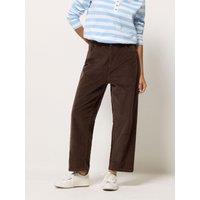 M &Co Petite Petite Corduroy Barrel Leg Trouser 27"