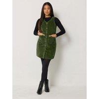 M &Co Petite Petite Corduroy Pinafore Mini Dress