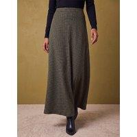 Roman Womens A-Line Midi Skirt - Green
