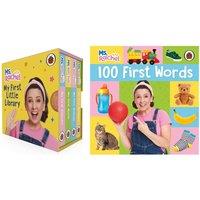 Ms Rachel My First Little Library & 100 First Words - 2 Book Bundle