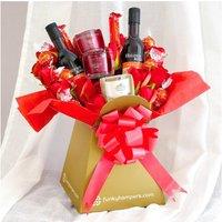 Funky Hampers Yankee Candle, Red Wine And Lindor Chocolate Bouquet