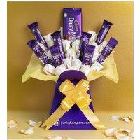 Funky Hampers Cadbury Dairy Milk And White Roses Bouquet