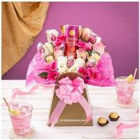 Funky Hampers Pink Vodka And Chocolate Bouquet
