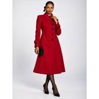 Jolie Moi Asymmetrical Button Fit &Flare Jacket