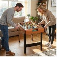 Homcom Wooden Soccer Football Games Table 84.5Cm Arcades Game Room Bar, 2 Foosballs