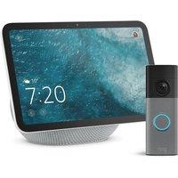 Ring Ring Battery Video Doorbell Speckled Grey (Newest Gen) & Amazon Echo Show 8 (2025 Release) - Graphite