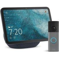 Ring Ring Battery Video Doorbell Matte Mocha (Newest Gen) & Amazon Echo Show 8 (2025 Release) - Graphite
