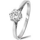 Love Diamond 9 Carat White Gold 50Pt Diamond Certified Solitaire Ring (With Certificate)