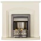 Adam Fires & Fireplaces Truro Electric Fireplace Suite With Brushed Steel Inset Fire