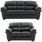 Portland 3 Seater + 2 Seater Leather Sofa (Buy And Save!)