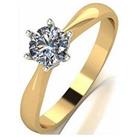 Moissanite 9 Carat Yellow Gold 50 Point Solitaire Ring