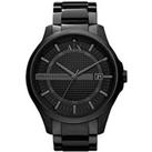 Armani Exchange Armani Exchange Three-Hand Date Black Stainless Steel Watch