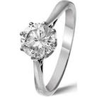 Love Diamond 18 Carat White Gold 1 Carat Brilliant Cut Diamond Solitaire Ring