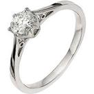 Love Diamond 9 Carat White Gold 50Pt Diamond Solitaire Ring