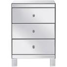 Very Home Parisian Mirrored 3 Drawer Ready Assembled Bedside Chest - Fsc Certified