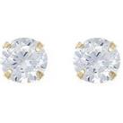 Love Gold 9 Carat Yellow Gold Coloured Cubic Zirconia 5Mm Birthstone Earrings - April