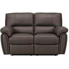 Leighton Leather 2 Seater Power Recliner Sofa - Black