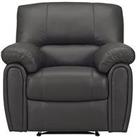 Leighton Leather/Faux Leather High Back Power Recliner Armchair - Black