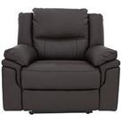 Albion Luxury Faux Leather High Back Manual Recliner Armchair