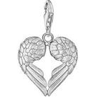 Thomas Sabo Sterling Silver Charm Club Angel Wings Heart Charm