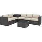 Very Home Coral Bay 5-Seater Corner Garden Sofa With Storage And Table