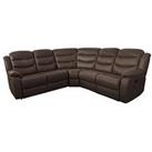 Rothbury Luxury Faux Leather High Back Manual Recliner Corner Group Sofa