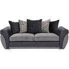 Hilton Fabric And Faux Leather 3 Seater Scatter Back Sofa - Fsc Certified